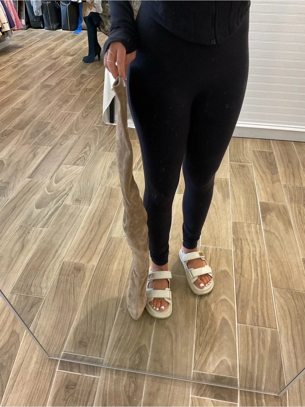 Christian Louboutin tan suede